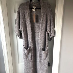 Long knit cardigan